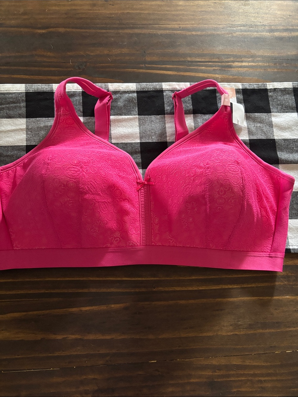 Cacique hot pink lightly lined no wire 46DD BRA NEW